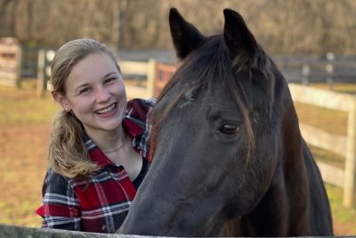 Mare Magnolia with her owner Alice