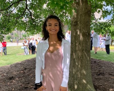 Marissa Vincent standing under a tree